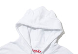 MEOW CAT EAR HOODIE ZIP UP - WHITE