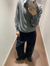 ファインウールエッセンシャルVネックニット(2color)