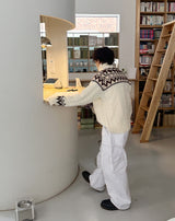 No.1024 dia wool20 KNIT ZIP-UP (3color)