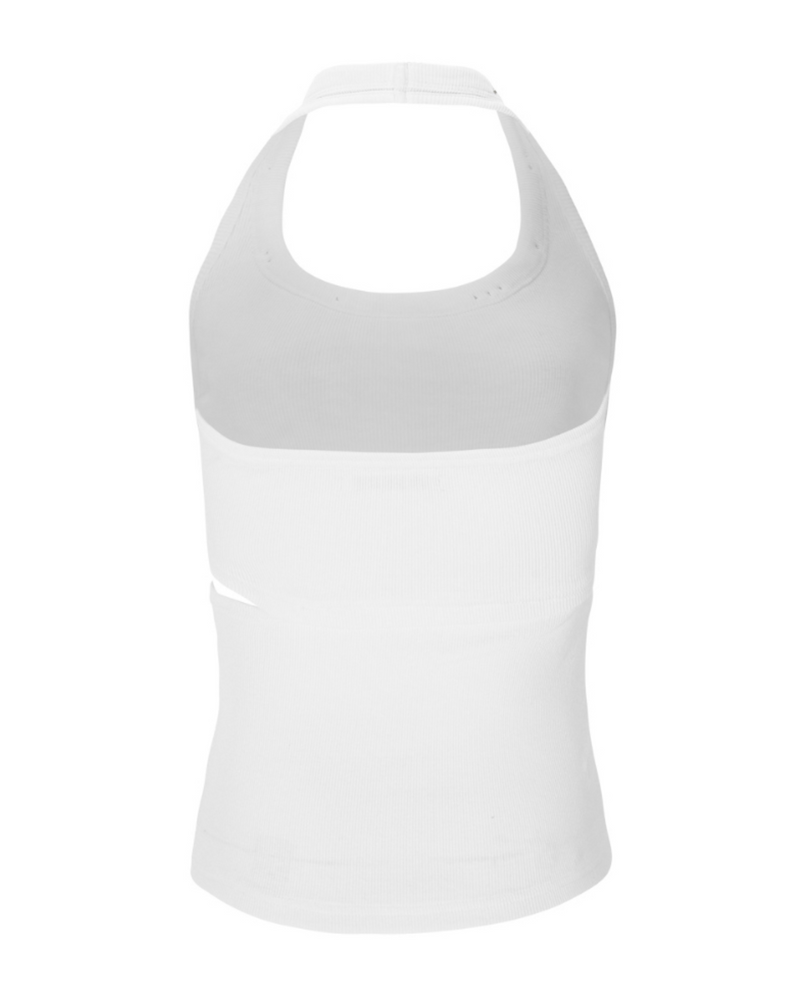 STUD HALTER TANKTOP - WHITE