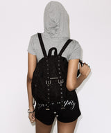 SATIN EYELET BACKPACK (BLACK) F26QE989