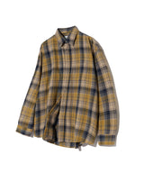 87-STAN082 Vintage Plaid OverFit Pocket Long-Sleeved Check Shirt