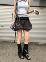 shoeshoe layered pumpkin shorts