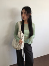 レティ アイレット シャーリング バッグ (2color)