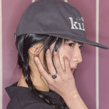 logo button cap black