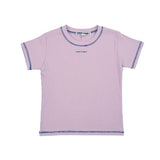 Logo Stitch T shirt  Purple