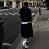 [HFORUS MADE] Armor Cut Off Bermuda Pants IN BLACK