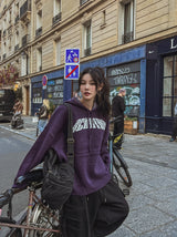 Koi Lettering Overfit Hooded Knit