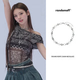 [Celeb pick] Round rope chain Necklace