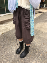 Kine Shirred Bermuda Pants (3color)