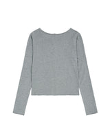 ステッチTシャツ - グレー