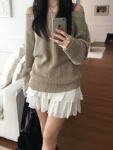 ネフオフショルダーニットウェア (3color)