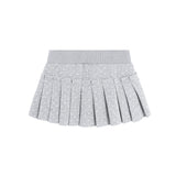 Rose Detail Dot Pleated Skirt 232514109