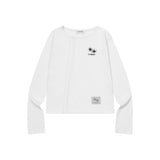 CANA アンバランス ボタン ロングスリーブ Tシャツ(3COLOR)