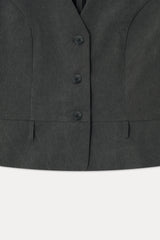 COTTON BELTED VEST_CHARCOAL