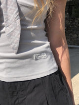 ナーディ チェックタイ シャーリング スリム ショートスリーブ Tシャツ