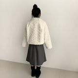 アイボリーソフトトッポッキフリースジャケット