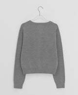 グッドバート ウール カラー ラウンド ニット カーディガン