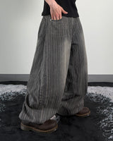 Randy Striped Washed Curved Denim