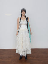 ROWLING LACE CAN CAN LONG SKIRT