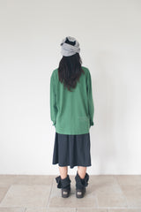 FLARE RIB SKIRT (CAHRCOAL)