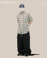 GM Check Overfit Half Shirts