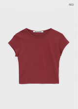[B-BASIC] クールスタンダードラウンドクロップ半袖Tシャツ (2SIZE)