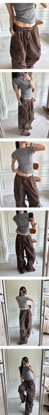 [Unisex] ダイングタックカーゴパンツ(3color)