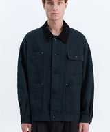 CANVAS COTTON WORK JACKET_BLUE GREEN