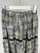 FADE CHECK MAXI SKIRT (2C)
