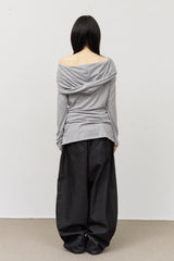(W) Inter Wrap Hooded Top