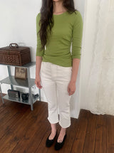 Canby Side Slit Ankle Length Capri Pants