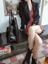 Suede Set-Up Jacket In Black