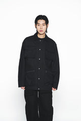 25SS OVRERSIZE FOUR POCKET WORK JACKET BLACK