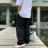 ワイビードクールアイスストリングピンタックワイドパンツ