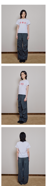 ドゥードゥルスリムTシャツ - ホワイト