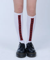 Symbol stamp knee high socks - 2COLOR