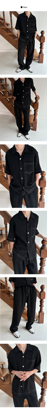 [S/S] Denim pleats banding pants (2color)
