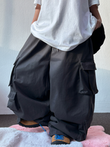 MULTI ALL CARGO SEMI WIDE BALLOON LONG PANTS 💚🐝🩶🖤 - 3 COLORS