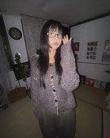 (3color) モングルステッチヘイリールーズカーディガン