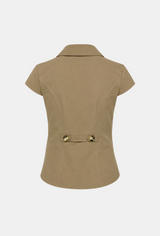 Roven Double Button Collar Blouse