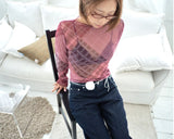 Kitsch Sheer Check Pattern Layered Top
