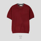 LMN Sensitive Layered Semi-Crop Short-Sleeved Knitwear (5 colors)