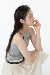ALL-DAY SLEEVELESS TOP_MELANGE GRAY