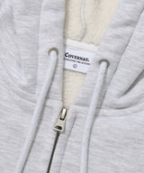 Small Authentic Sherpa Bonding Hooded Zip-Up Heather Gray