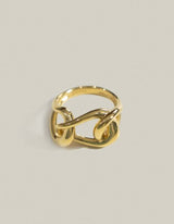 Seashells Chain Ring Gold