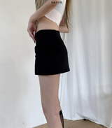 Tainer Mini Low Waist Skirt (black)