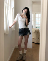 Taysi Roll-up Three Quarter T-shirt