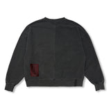 Insideout Docking Pigment Washed Oversized Crewneck Charcoal