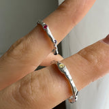 92.5 silver] Rainbow ring (1ea)